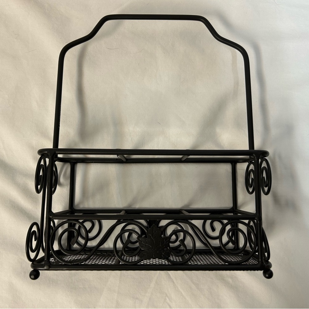 Longaberger Black Wrought Iron Utensils Caddy